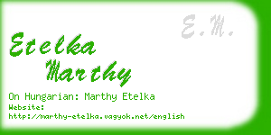 etelka marthy business card